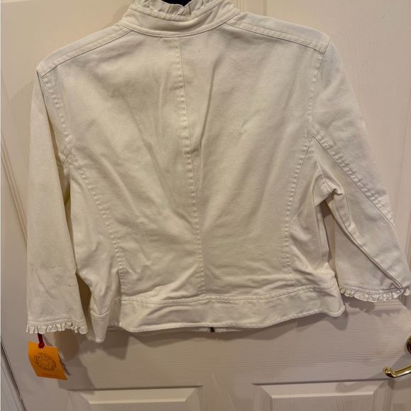 Ruby Rd. Cream Jacket with Ruffled Collar - Picture 4 of 4
